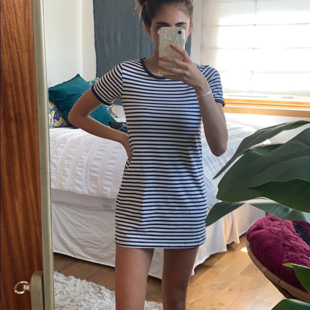 Zara striped T shirt dress
